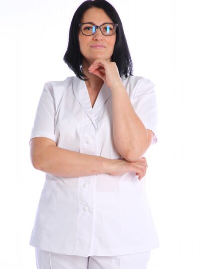 Bluza medic cu guler Violeta